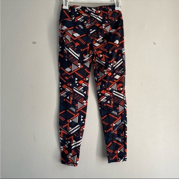 Sweaty Betty The Power pattern orange and teal 7/8 lux leggings - Picture 8 of 10